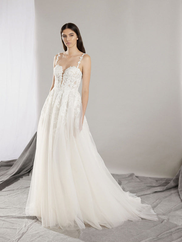 Pronovias IMRE A-line wedding dress with a square back