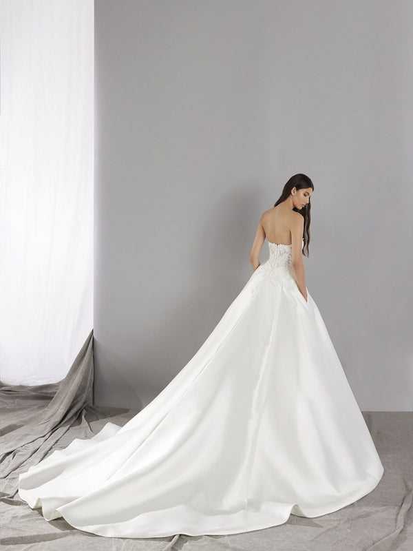 Pronovias ONCE Princess wedding dress in Mikado