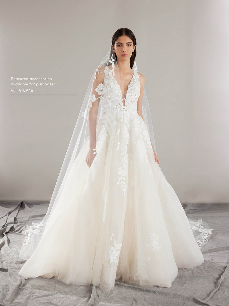 Pronovias WEST A-line wedding dress with a V-neckline&nbsp;